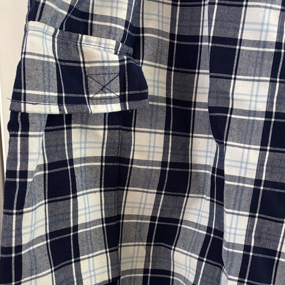 Yago Sportswear Navy Plaid Cargo Shorts - Picture 3 of 4